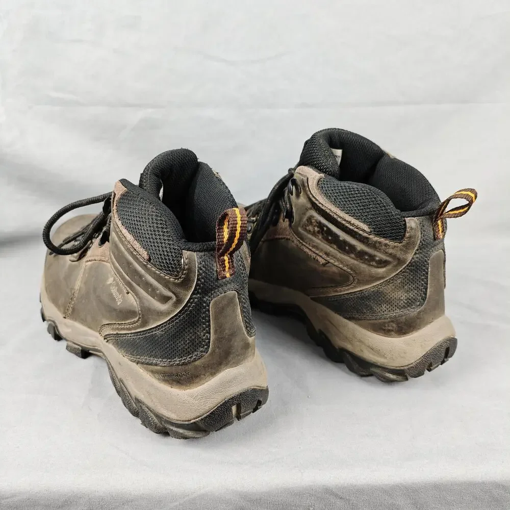 Columbia Boots Mens Size 7.5 Brown Leather Waterproof Hiking Chukka BM3970-231
